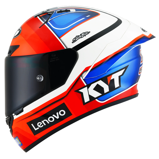 Left Side view of KYT NZ-Race Pirro Replica Motorcycle Helmet