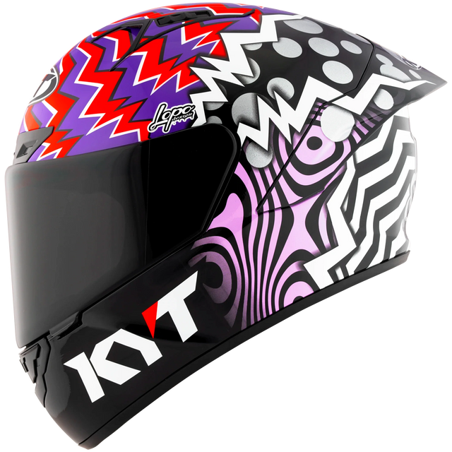 Left Side view of KYT NZ-Race Savadori Replica Motorcycle Helmet