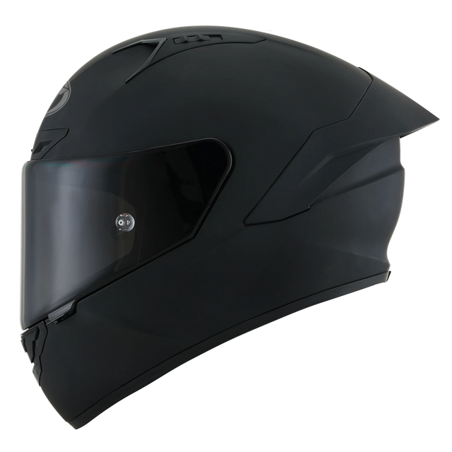 Left Side view of KYT NZ-Race Matte Black Motorcycle Helmet