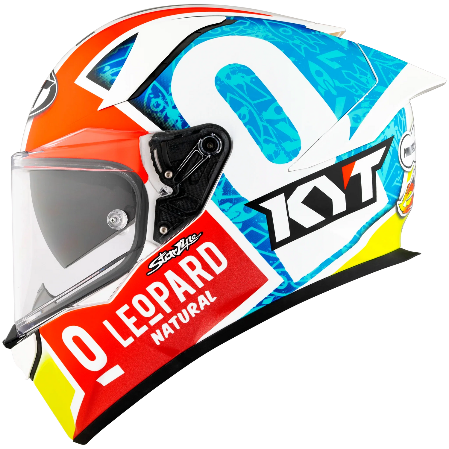 Left Side View of KYT R2R Foggia Misano 2021 Replica Motorcycle Helmet