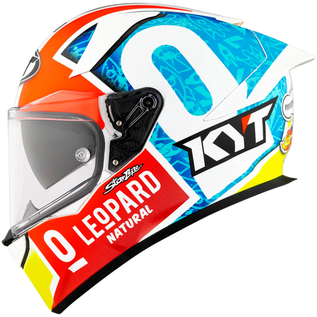 Left Side View of KYT R2R Foggia Misano 2021 Replica Motorcycle Helmet