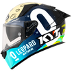 Left Side View of KYT R2R Foggia Mugello 2022 Replica Motorcycle Helmet