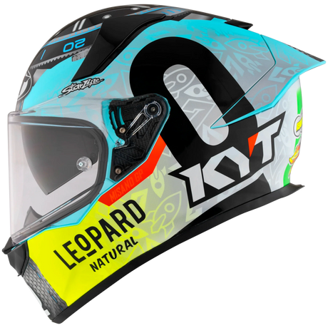 Left Side View of KYT R2R Foggia Misano 2022 Replica Motorcycle Helmet