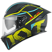 Left Side View of KYT R2R Concept Matte Black Yellow Motorcycle Helmet