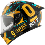 Front Left View of KYT R2R Masia World Champion 2023 Replica Motorcycle Helmet