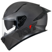 Left Side View of KYT R2R Gun Metal Motorcycle Helmet
