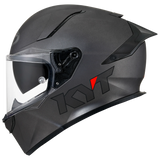 Left Side View of KYT R2R Gun Metal Motorcycle Helmet
