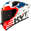 Left Side View of KYT TT-REVO Fuselage Red Motorcycle Helmet
