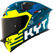 Left Side View of KYT TT-REVO Fuselage Matte Yellow Motorcycle Helmet
