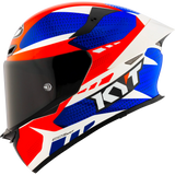 Left Side View of KYT TT-REVO Gear Blue Red Motorcycle Helmet
