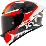 Left Side View of KYT TT-REVO Gear Black Red Motorcycle Helmet