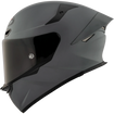 Left Side View of KYT TT-REVO motorcycle helmet in Matte Grey