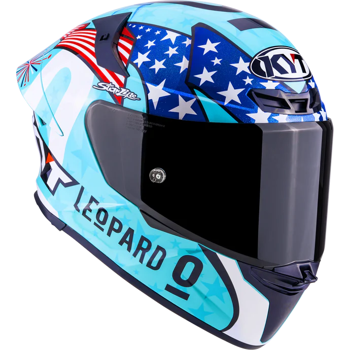 KYT TT Revo Helmet – Leopard Americas Special Edition