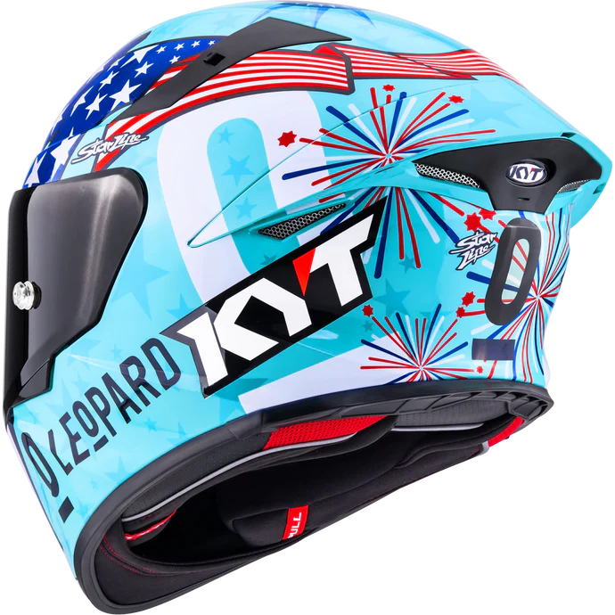 KYT TT Revo Helmet – Leopard Americas Special Edition