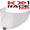 Front Quarter View of KYT KX-1 Race GP Clear Visor