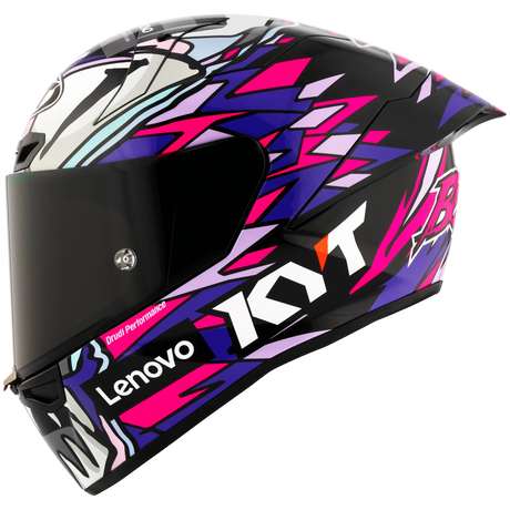 Left Side View of KYT KX-1 Bastianini 2023 Replica Motorcycle Helmet