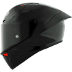Left Side View of KYT KX-1 Plain Black Motorcycle Helmet