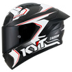 Left Side View of KYT NZ-Race Carbon Competition White Motorcycle Helmet
