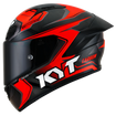 Left Side View of KYT NZ-Race Carbon Competition Red Motorcycle Helmet
