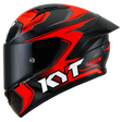 Left Side View of KYT NZ-Race Carbon Competition Red Motorcycle Helmet