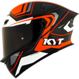 Left Side View of KYT TT-REVO Overtech Black Orange Motorcycle Helmet