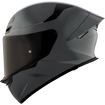 Left Side View of KYT TT-REVO motorcycle helmet in GRL Grey