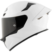 Left Side View of KYT TT-REVO motorcycle helmet in White