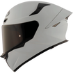 Left Side View of KYT TT-REVO motorcycle helmet in Asp Grey