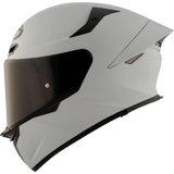 Left Side View of KYT TT-REVO motorcycle helmet in Asp Grey