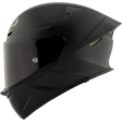 Left Side View of KYT TT-REVO motorcycle helmet in Matte Black