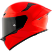 Left Side View of KYT TT-REVO motorcycle helmet in Gara Red