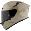 Left Side View of KYT TT-REVO motorcycle helmet in Sand Pearl