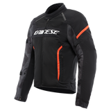 Dainese Air Frame 3 Tex Jacket Black/Black/Red Fluorescent Size - 48
