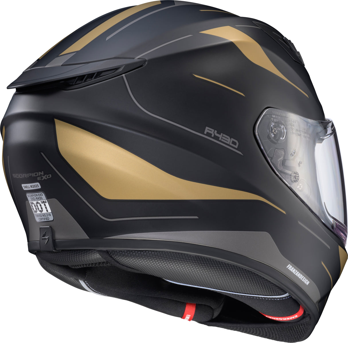 Exo R430 Full Face Helmet Cutlass Black/Gold 2x