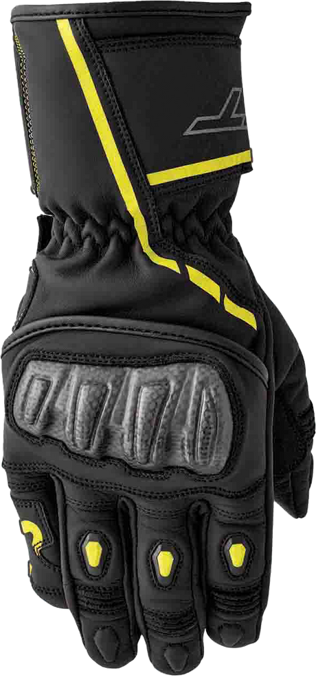 S1 Glove Blk/Flo Yel Leather Sm