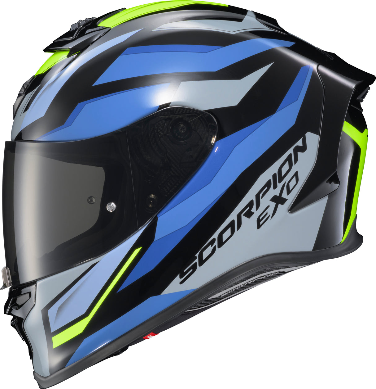 Exo R1 Air Full Face Helmet Raven Black/Blue/Hi Viz 2x