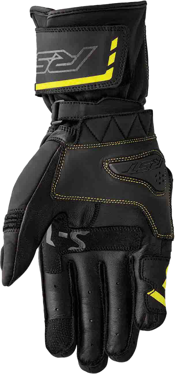S1 Glove Blk/Flo Yel Leather Sm