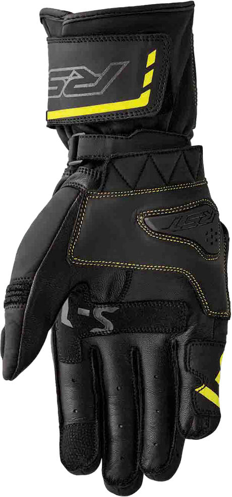 S1 Glove Blk/Flo Yel Leather Sm