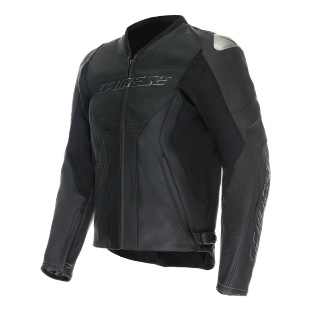 Dainese Racing 5 Perforated Leather Jacket Black/Black/Black Size - 44