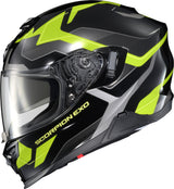 Exo T520 Full Face Helmet Zuse Black/Hi Viz 2x