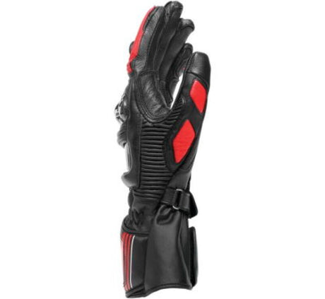 Dainese Druid 4 Leather Gloves Black/Lava-Red/White - Large