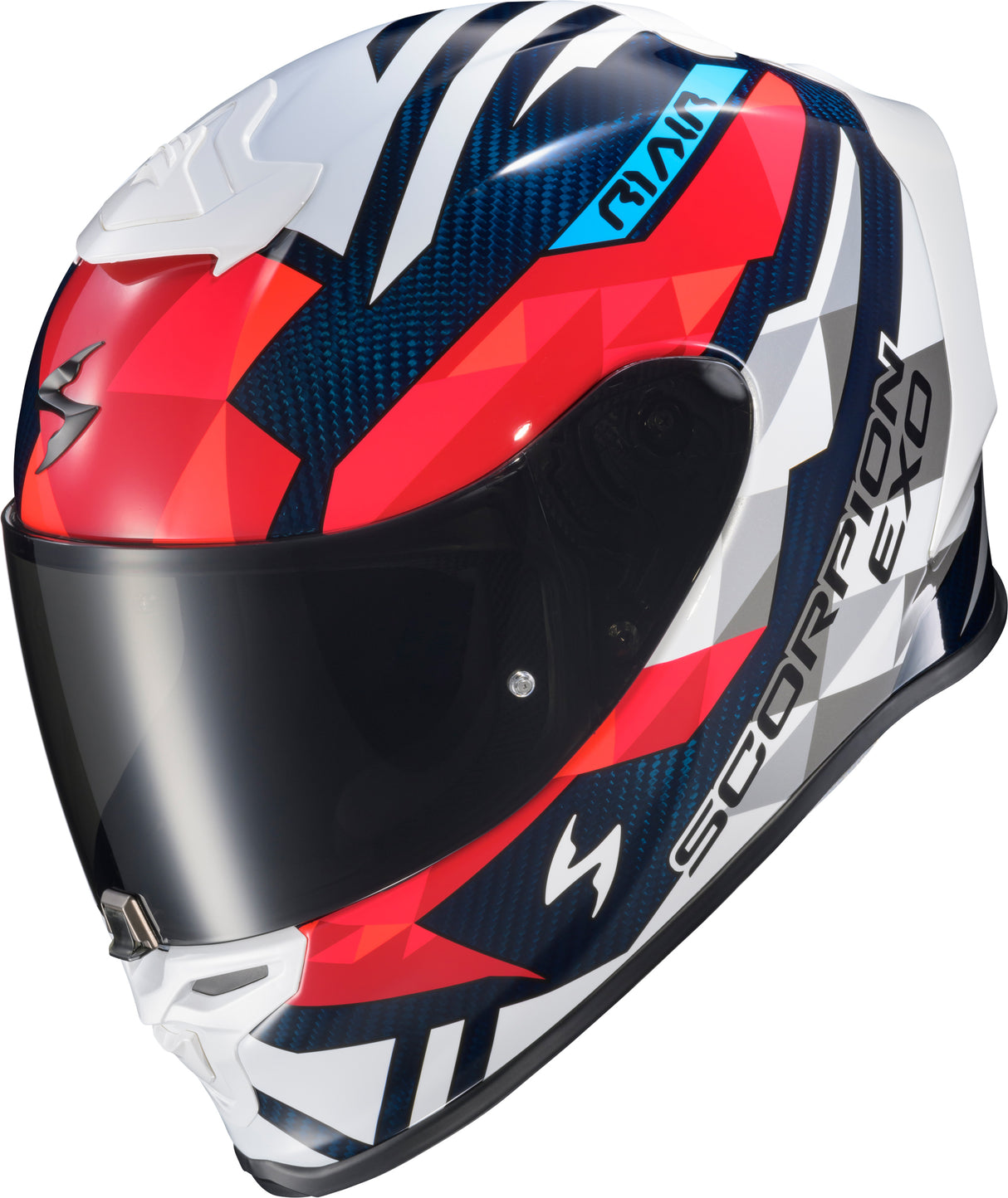 Exo R1 Air Full Face Helmet Carbon Rastor Red/Wht/Blue 2x