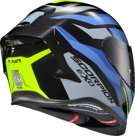 Exo R1 Air Full Face Helmet Raven Black/Blue/Hi Viz 2x