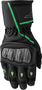 S1 Glove Blk/Flo Green Leather Sm