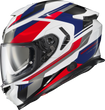 Exo Eclipse Full Face Helmet Lunar White/Red/Blue 2x