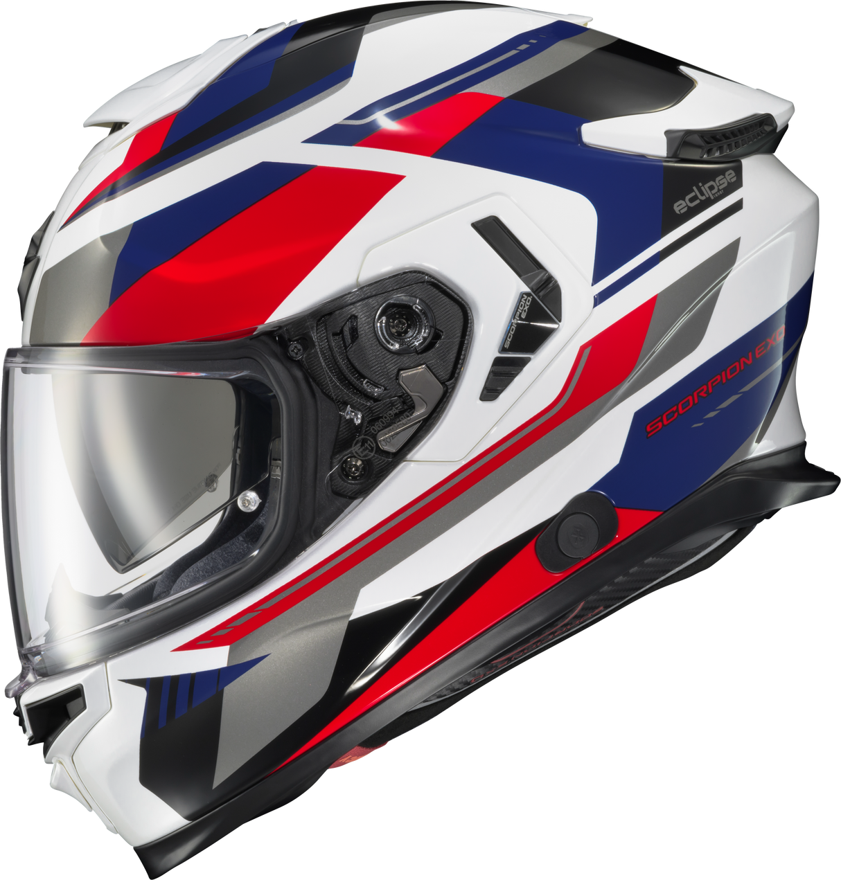Exo Eclipse Full Face Helmet Lunar White/Red/Blue 2x