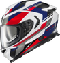 Exo Eclipse Full Face Helmet Lunar White/Red/Blue 2x