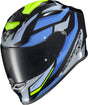 Exo R1 Air Full Face Helmet Raven Black/Blue/Hi Viz 2x