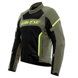 Dainese Air Frame 3 Tex Jacket Army Green/Black/Fluorescent Yellow Size - 48