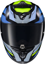 Exo R1 Air Full Face Helmet Raven Black/Blue/Hi Viz 2x